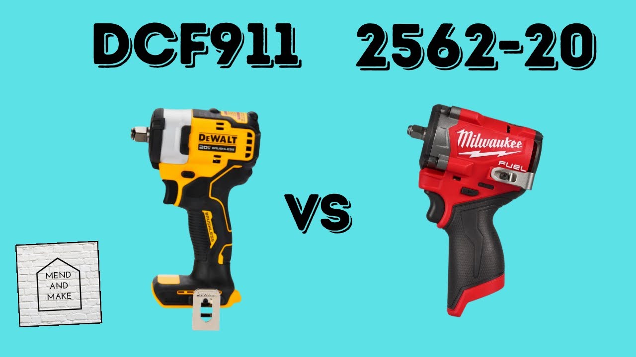 Dewalt DCF911 compared to Milwaukee 2562-20 Impact Wrenches