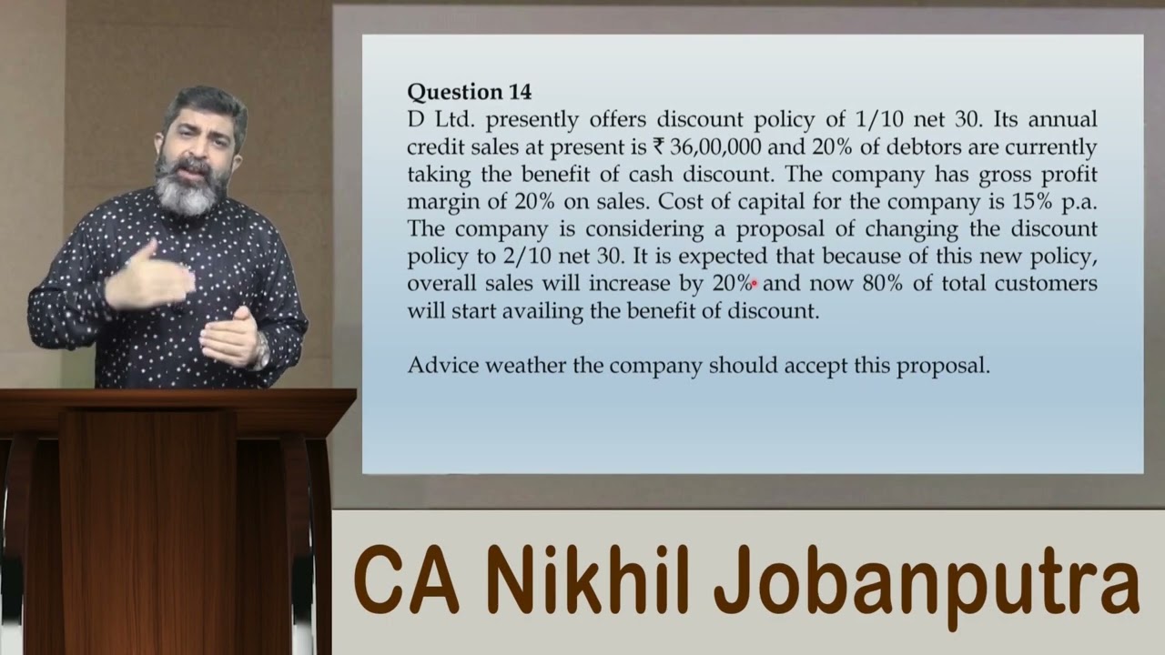 Receivables Management (Part 9) - Working Capital Management - CMA/CA Inter - Financial Management