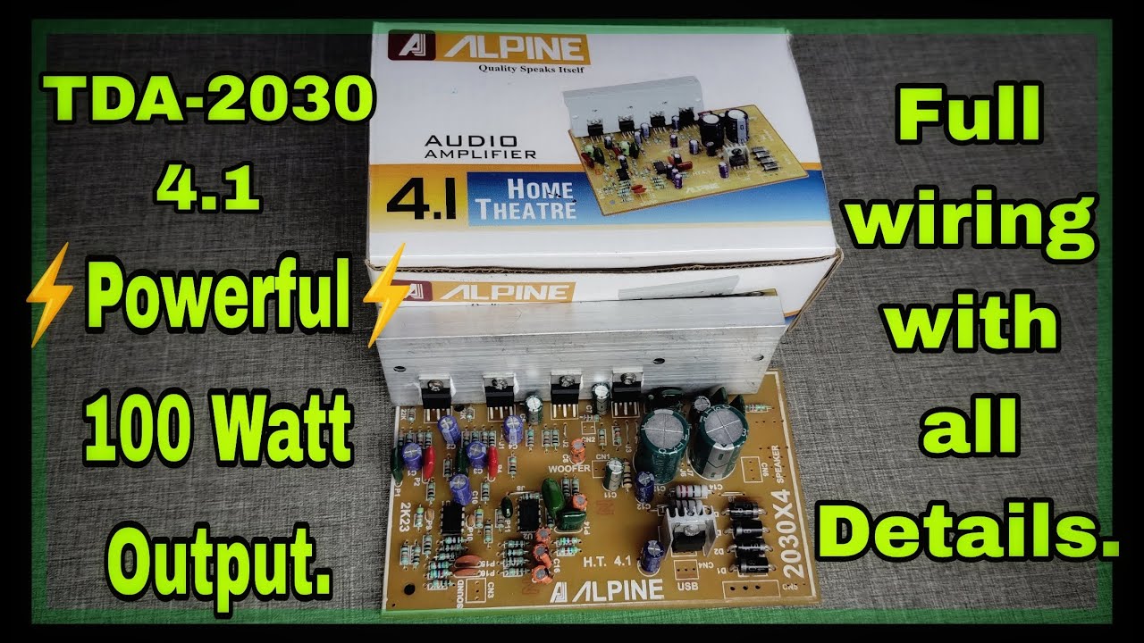 TDA 2030A  4.1 Amplifier board detail review and full wiring connection overview Home theater board