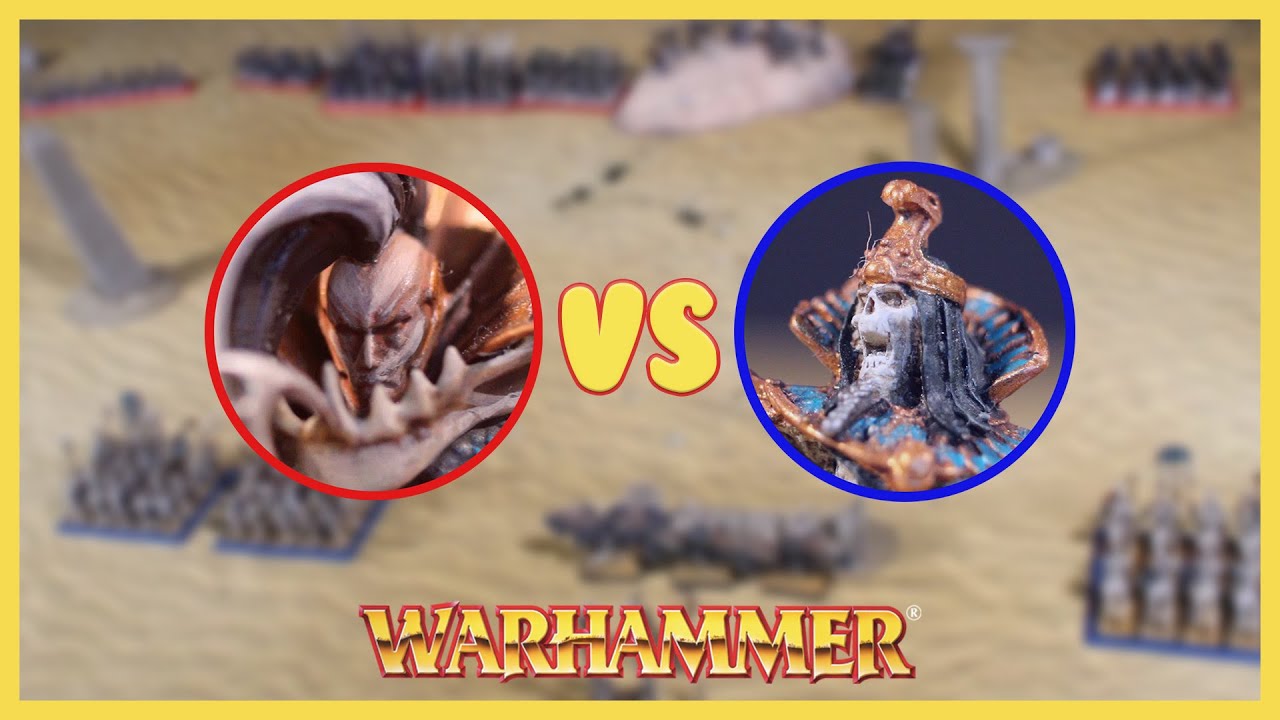ELFES NOIRS vs ROIS DES TOMBES Rapport de bataille Warhammer Battle V6 (FR)