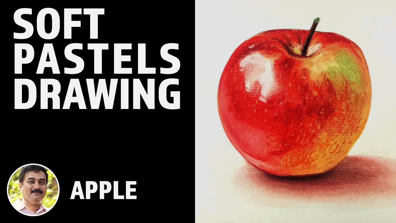 How to Draw an Apple in Pastels | For Beginners | Murali