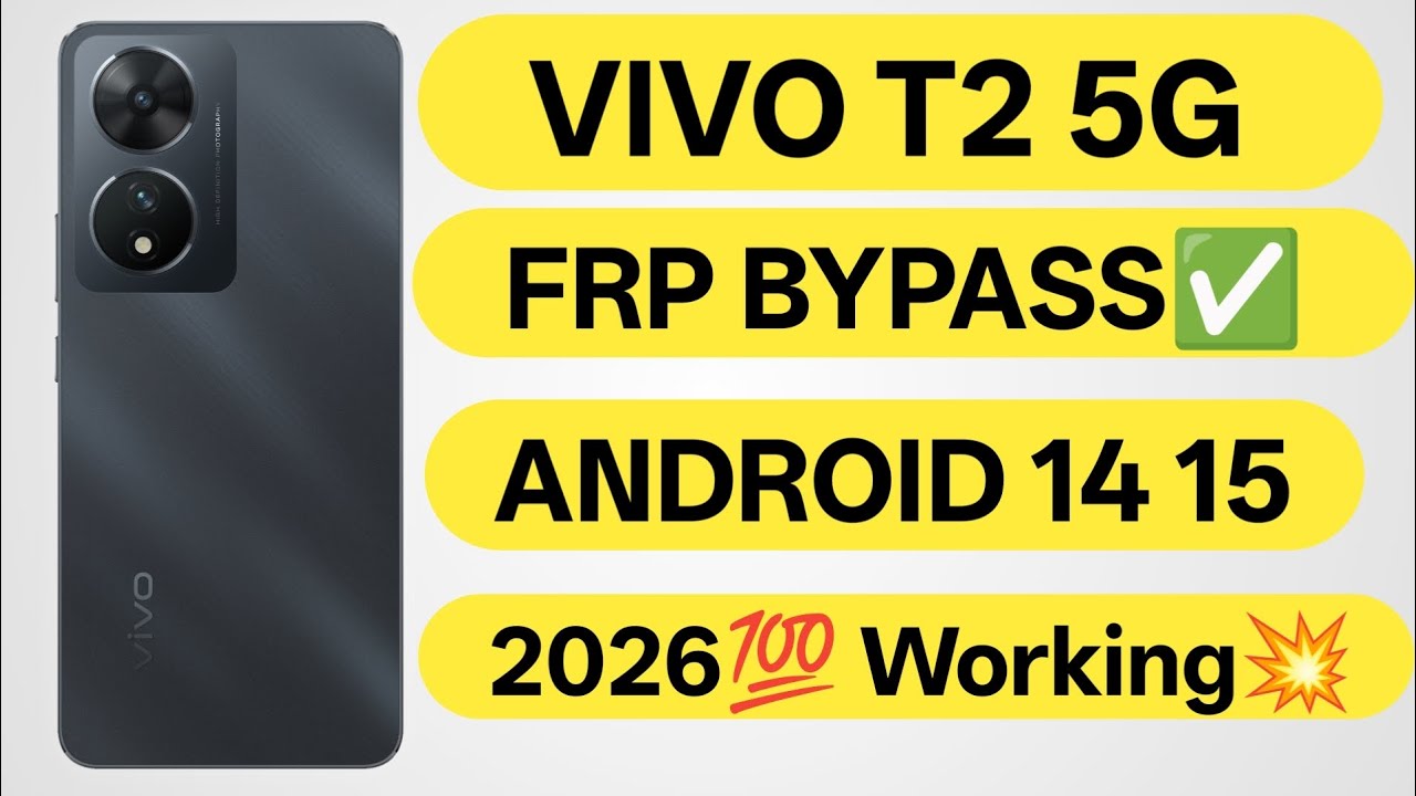 Vivo T2 5G FRP Bypass 2026 😱 | Google Account Remove Without PC | 100% Working