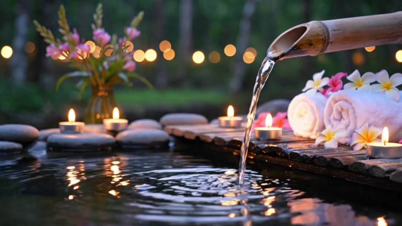Healing Piano + Bamboo Water Sounds 🌿 Deep Healing to Release Stress, Worry & Emotional Fatigue