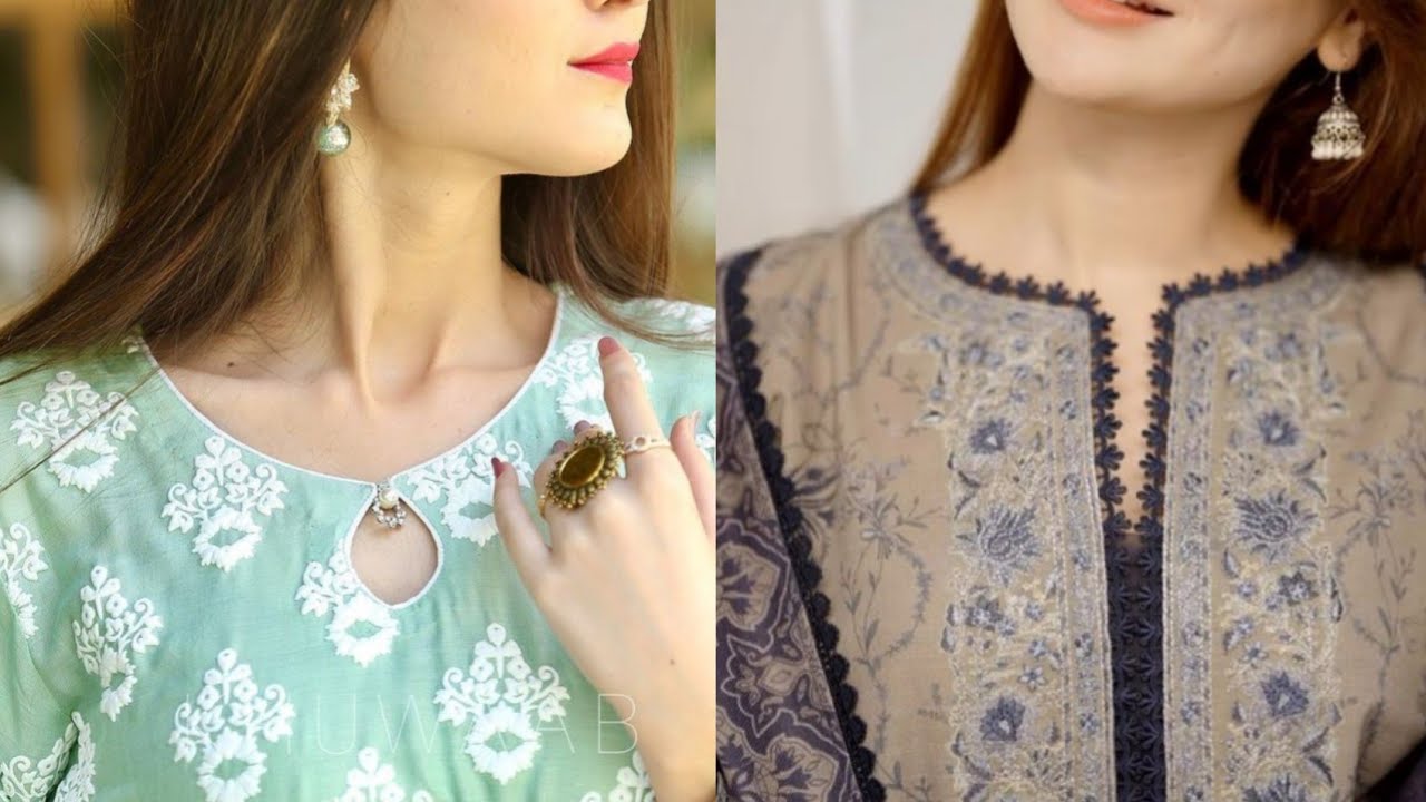 Beautiful and stylish neck design ideas for girls in Eid Al fiter 🤩😍