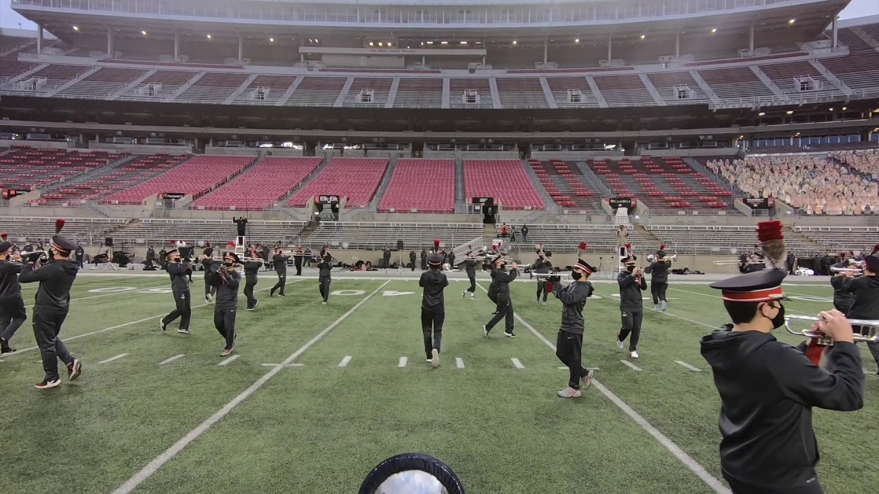 OSUMB Ramp Entrance 2020 and 19th Amendment Halftime show Trumpet GoPro POV
