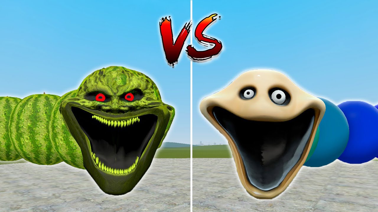 NEW ROBLOX HUNGRY LIN GANG WORM VS HUNGRY RAINBOW WORM IN GARRY’S MOD… WHO WINS?!