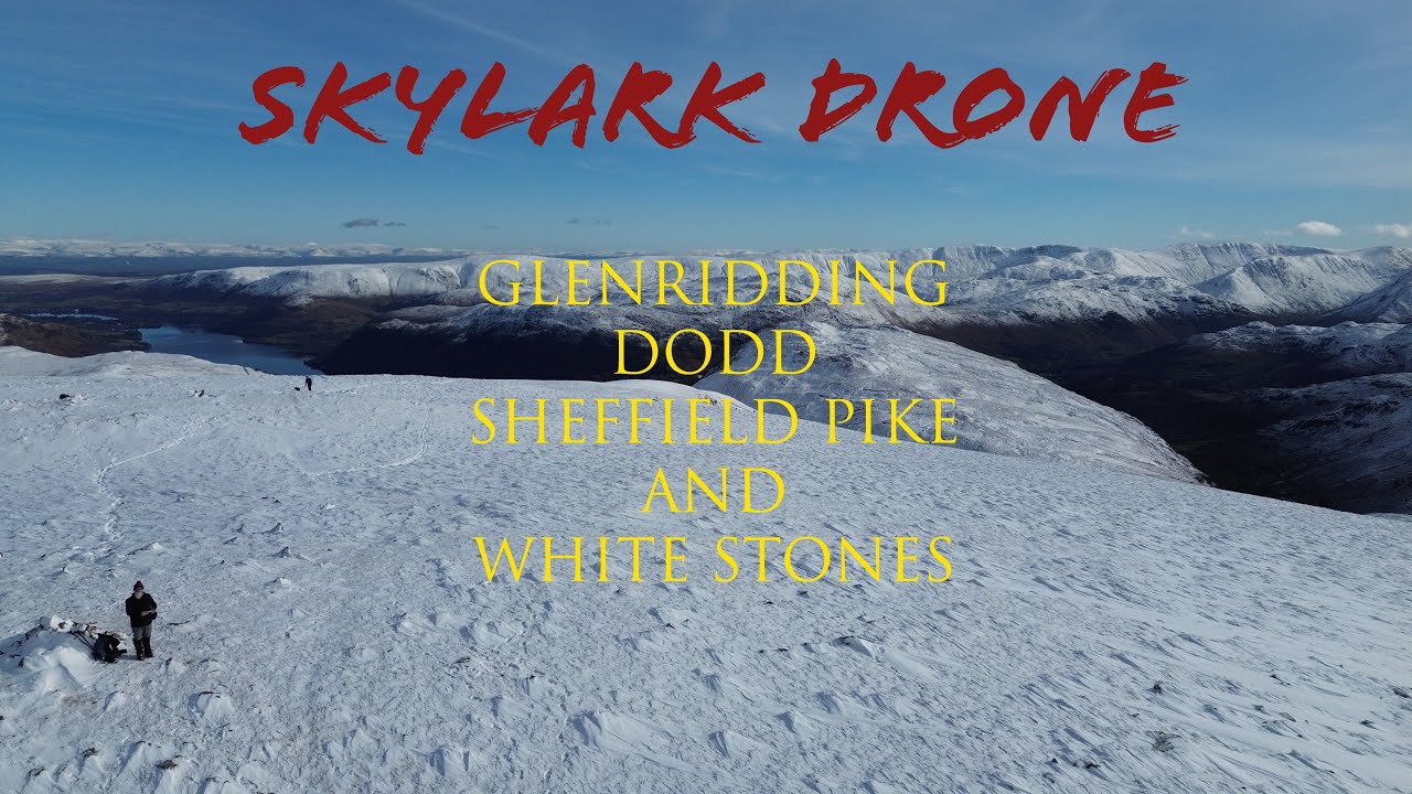 Epic drone of snow capped mountains. Glenridding Dodd, Sheffield Pike and White Stones. 14thFeb2026