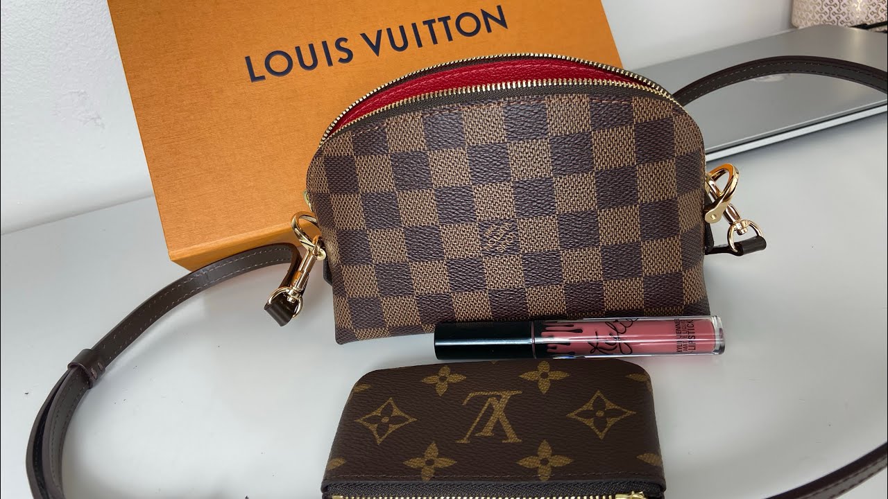 LOUIS VUITTON DIY: Cosmetic Pouch to Crossbody Bag! + What’s in my bag