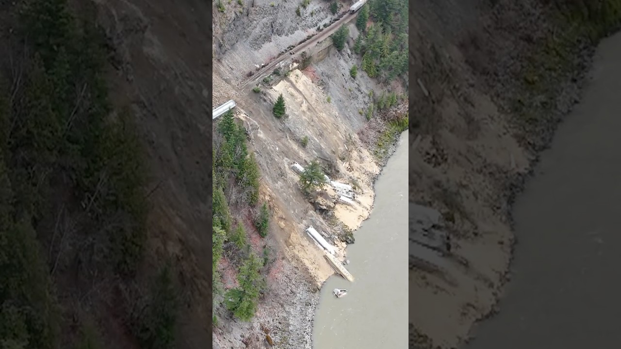 Rockslide causes train derailment on BC hillside