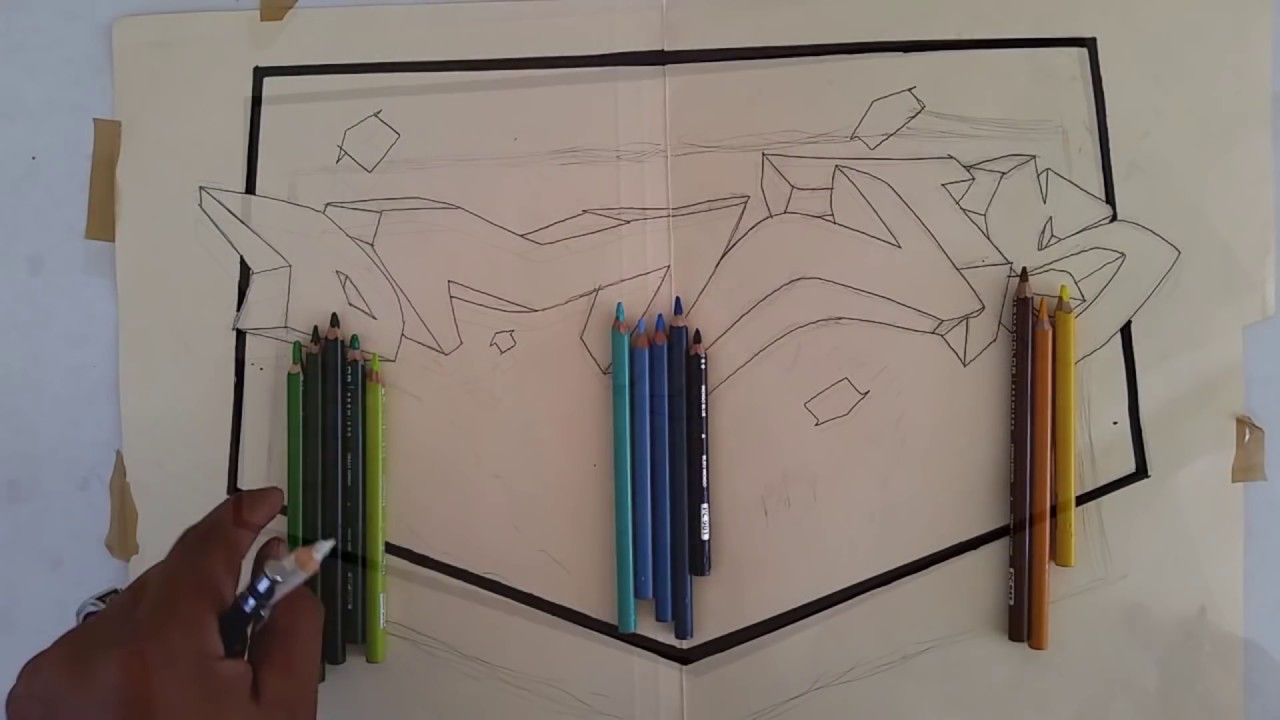 tutorial como hacer un graffiti en 3D 2017