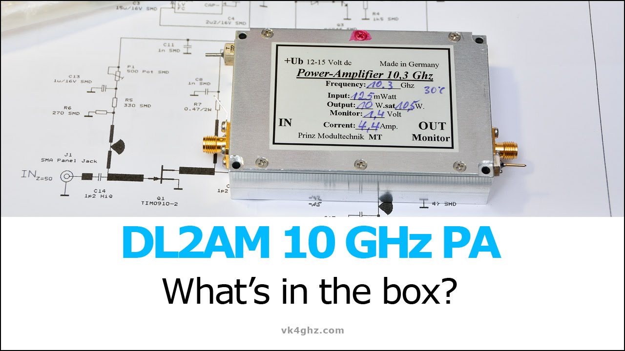 DL2AM 10 GHZ 10W Power Amplier - microwave amateur ham radio