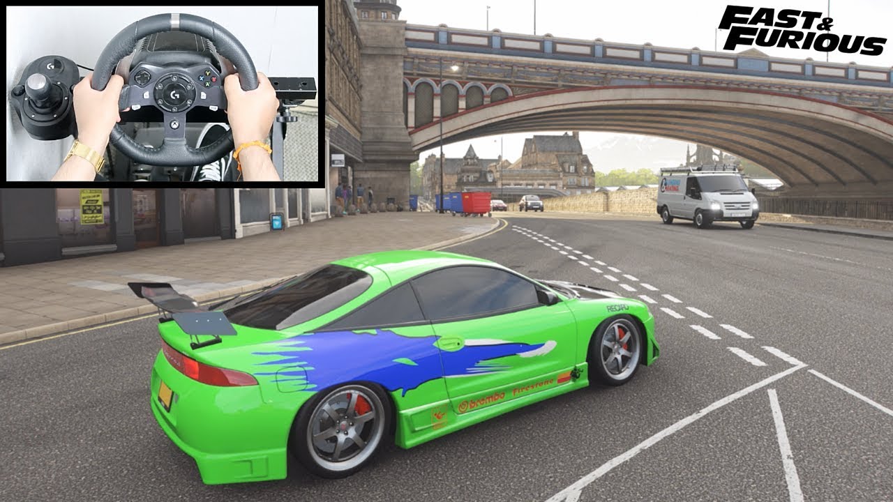 Forza Horizon 4 Paul Walker Mitsubishi Eclipse (Steering Wheel + Shifter) Gameplay