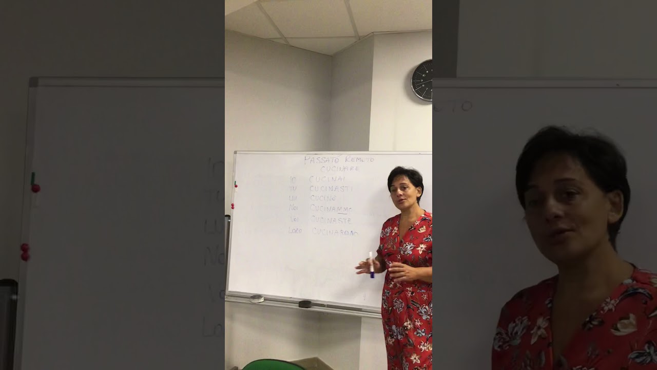 Lezione di italiano n. 374 Passato remoto Verbo cucinare