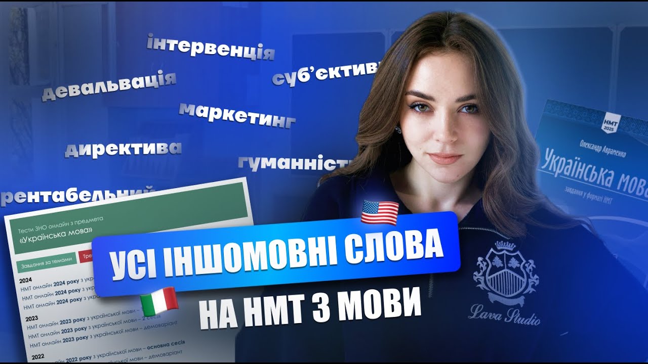 УСІ ІНШОМОВНІ СЛОВА НА НМТ З МОВИ 2025