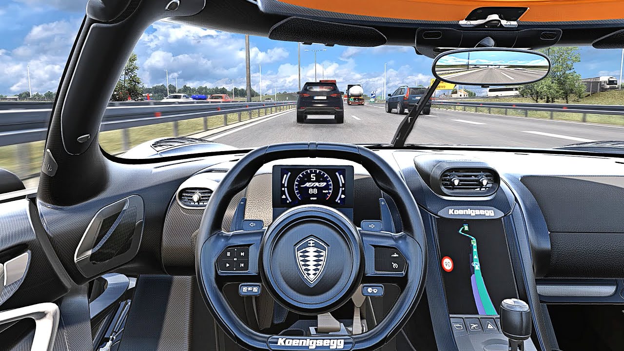 Koenigsegg Jesko 2024 - Euro Truck Simulator 2 [Steering Wheel Game Play]