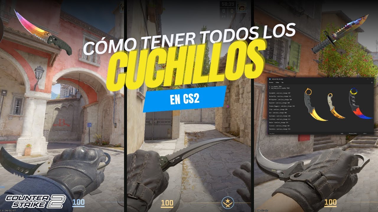 COMO tener TODOS los CUCHILLOS del CS2 | (con comandos)