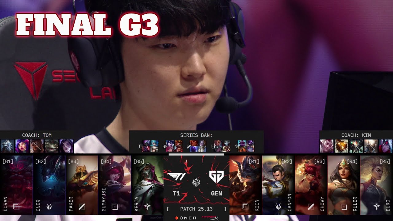 GEN vs T1 - Game 3 | Grand Final LoL MSI 2025 Main Stage | T1 vs Gen.G G3 full