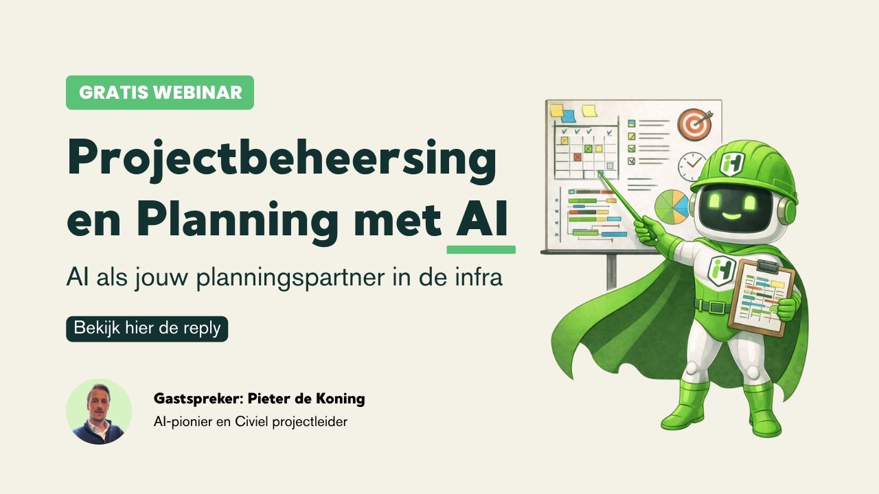 Zo gebruik je AI voor planning en projectbeheersing in de infra