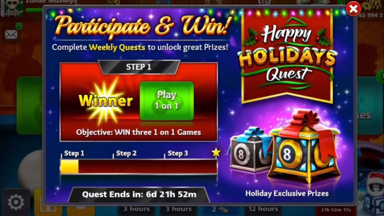 8 Ball Pool | Free Epic Boxes | Happy Holiday Quest No.4
