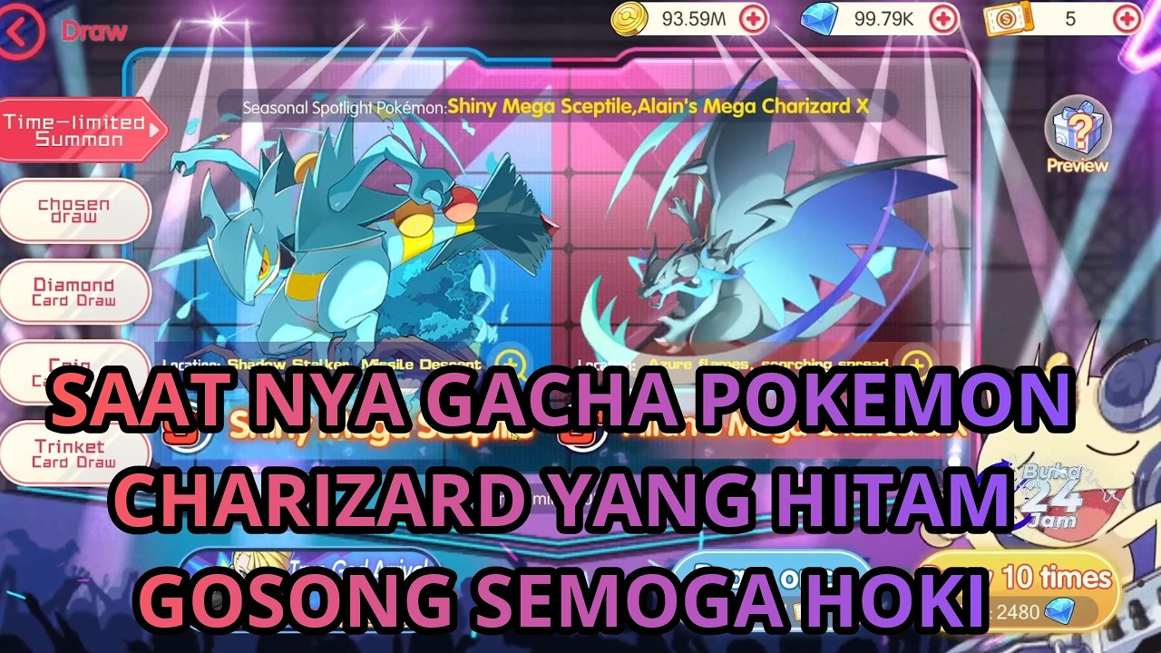 SAAT NYA  GACHA POKEMON CHARIZARD YANG HITAM GOSONG SEMOGA HOKI - RISE OF ELF