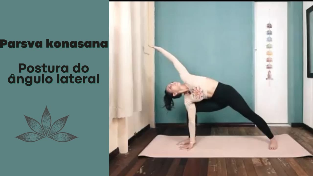 Postura do ângulo lateral. Parsva- Konasana