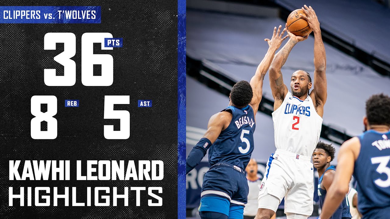 Kawhi Leonard Scores Season-High 36 Points vs. Minnesota Timberwolves | LA Clippers
