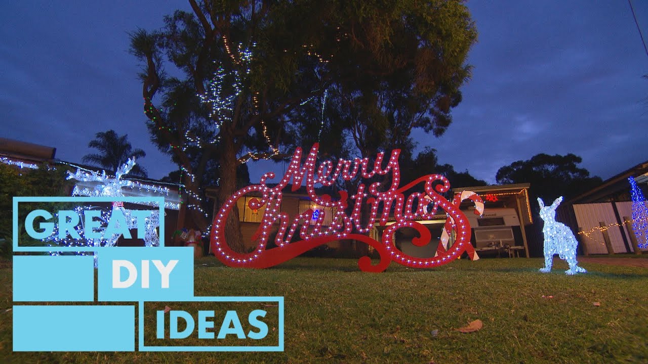 How to Create Your Own Light-Up Christmas Sign | DIY | Great Home Ideas