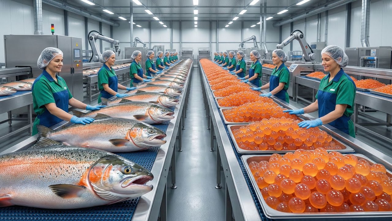Inside the Salmon Factory: How Fish Are Farmed & Harvested