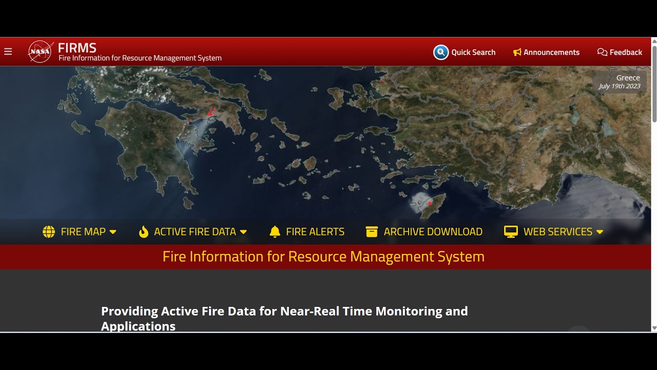 Process to download data from FIRMS for Fire Hostspot Mapping & Validation.
