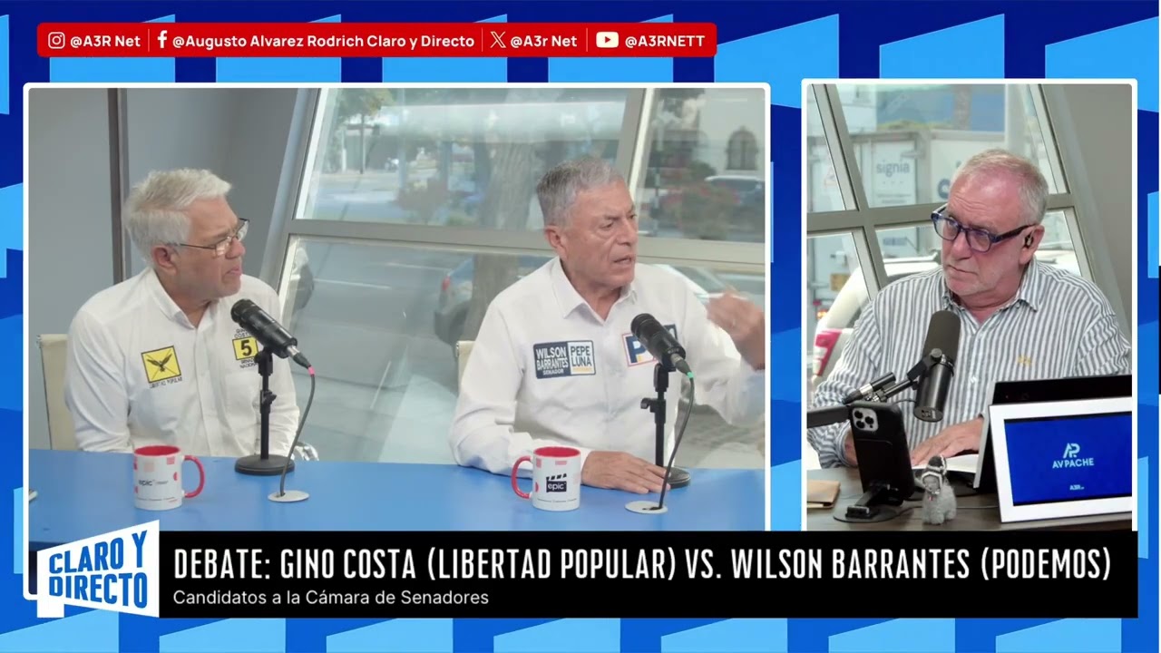 Gino Costa (Libertad Popular) y Wilson Barrantes (Podemos) debaten Claro y Directo