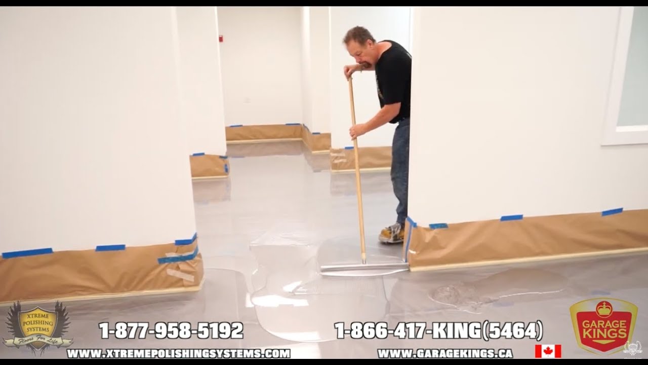Metallic Silver Epoxy Floor Installation | #xps #epoxy #epoxyresin #epoxyflooring #metallicepoxy
