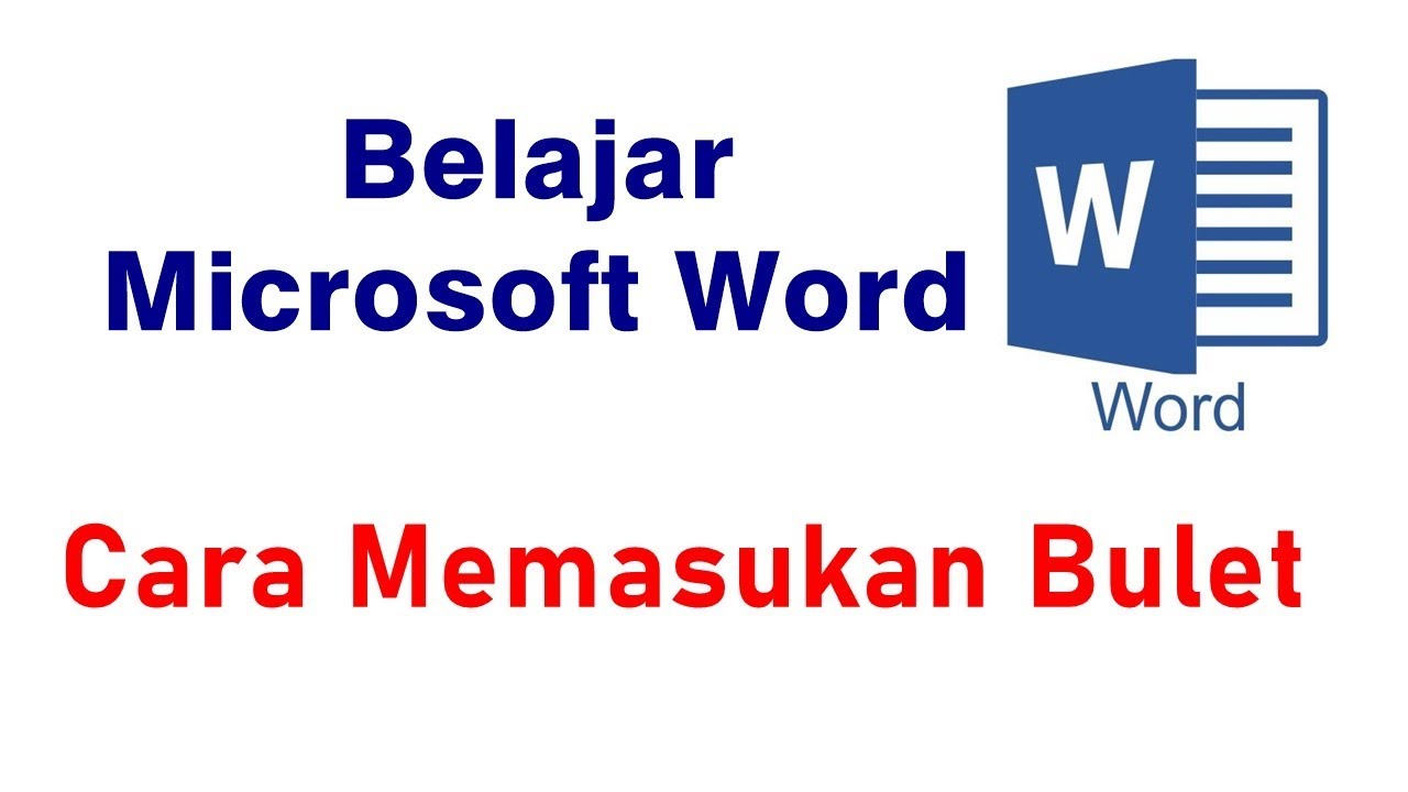 Belajar Microsoft Word Cara Memasukan Bulet di Ms Word