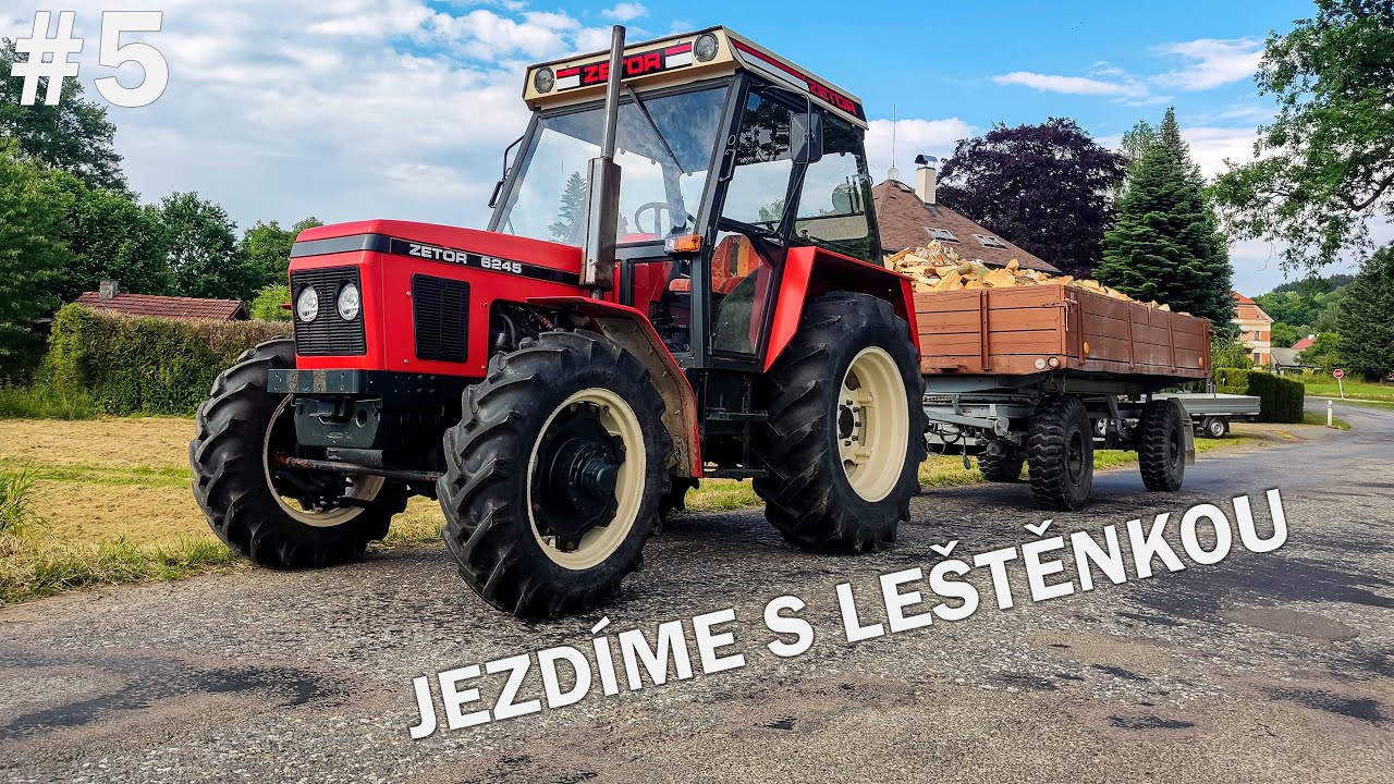 🚜 Vezeme plnou fůru dříví zpátky domů 💪 Jezdíme s Leštěnkou / #5 / Zetor 6245 🔴 + BSS 7t