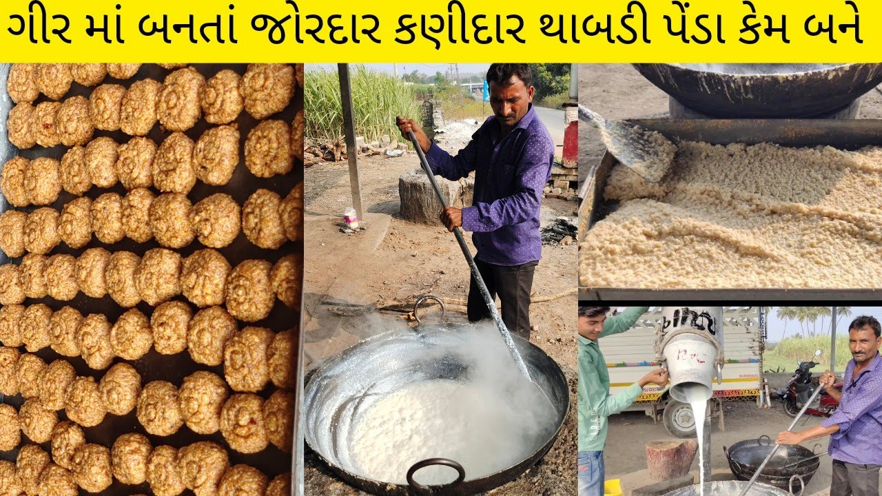 ગીર જામવાળા ના કણીદાર પેંડા કેમ બને ખબર છે | રોજના ૧૦૦ કિલો લાઈવ પેંડા વેચે-Live Penda Secret Recipe