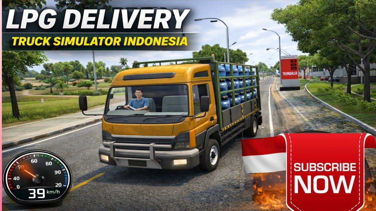 LPG Cylinder Delivery Gameplay 🔥 | Truck Simulator Indonesia Android | Realistic Indian Style Drive