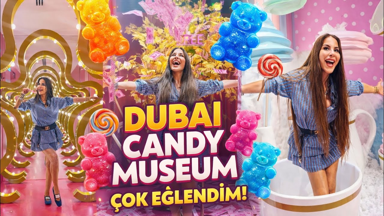 Dubai Museum of Candy  🍭 Şekerden Bir Dünya! 😍 Para Yağmuru, Pink Panther & Candy Çılgınlığı 💕