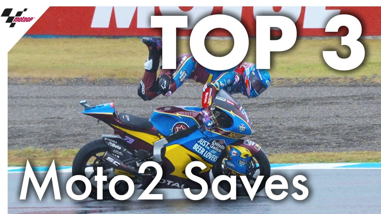 Top 3 spectacular saves in Moto2 from 2019