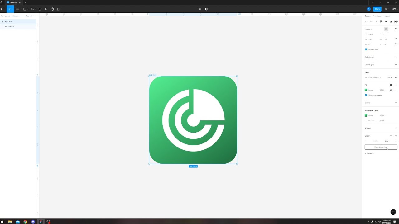 How do I make an App icon in Figma?