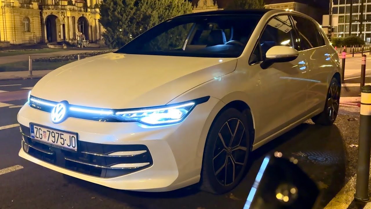 VOLKSWAGEN GOLF 8 FACELIFT - NIGHT POV test drive (PURE DRIVING, impressive AMBIENT lights)