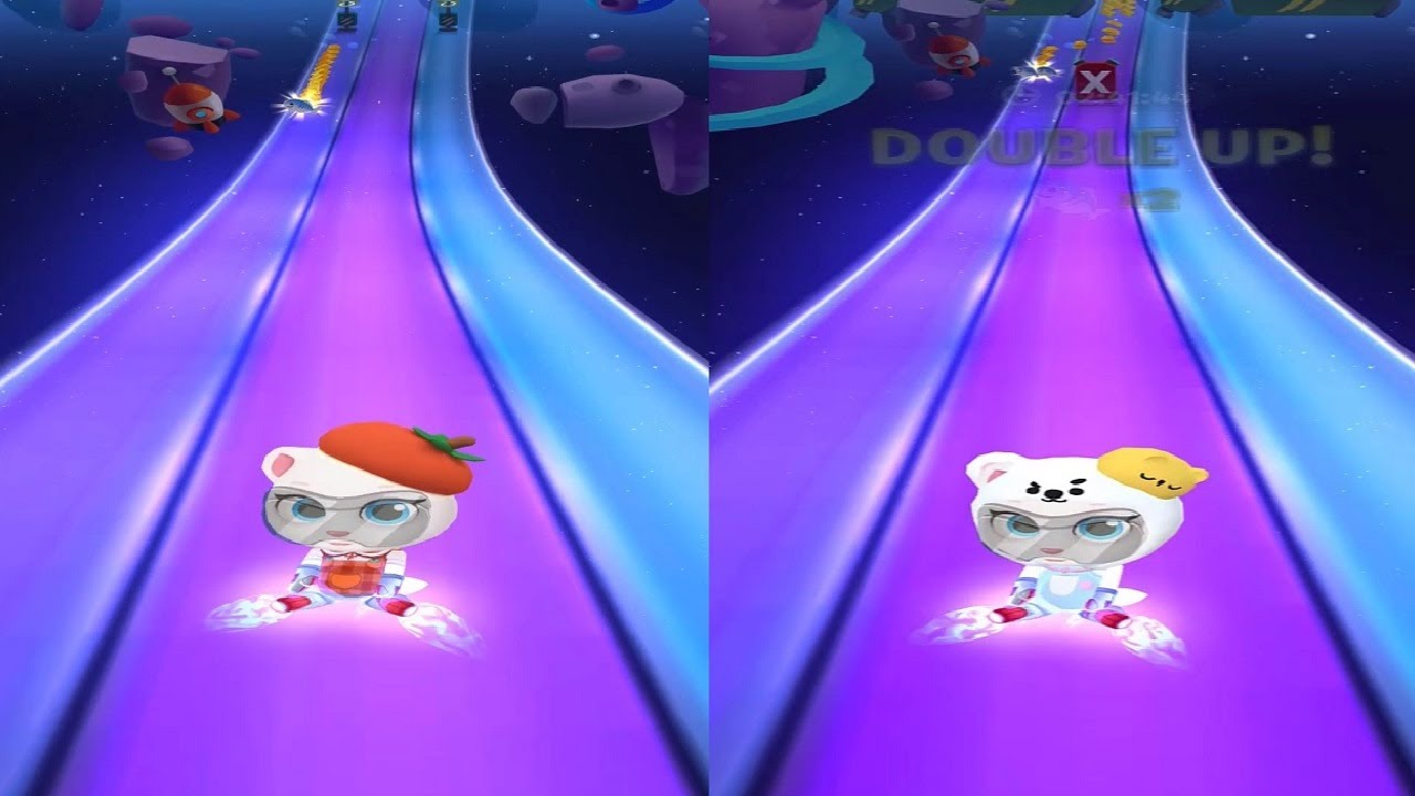 Talking Tom Gold Run NEW UPDATE New Character PERSIMMON ANGELA VS POLAR BEAR ANGELA  Gameplay HD