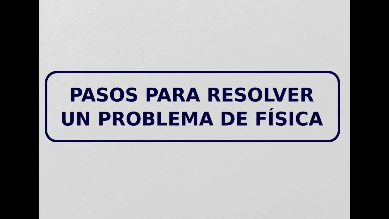 GES 2. CiT. Pasos para resolver un problema de Física