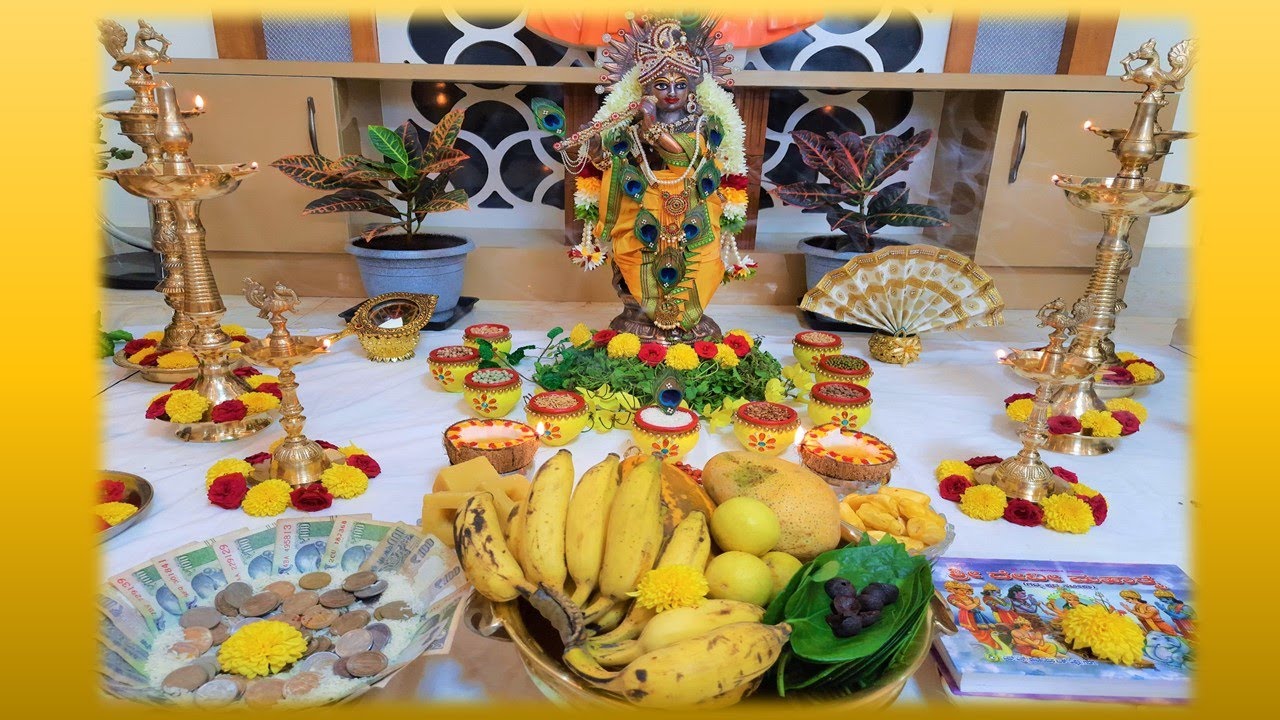 Vishu Rituals|Vishu Kani|Krishna Alankaram| Krishna Shringar| Vishu Kani decoration|