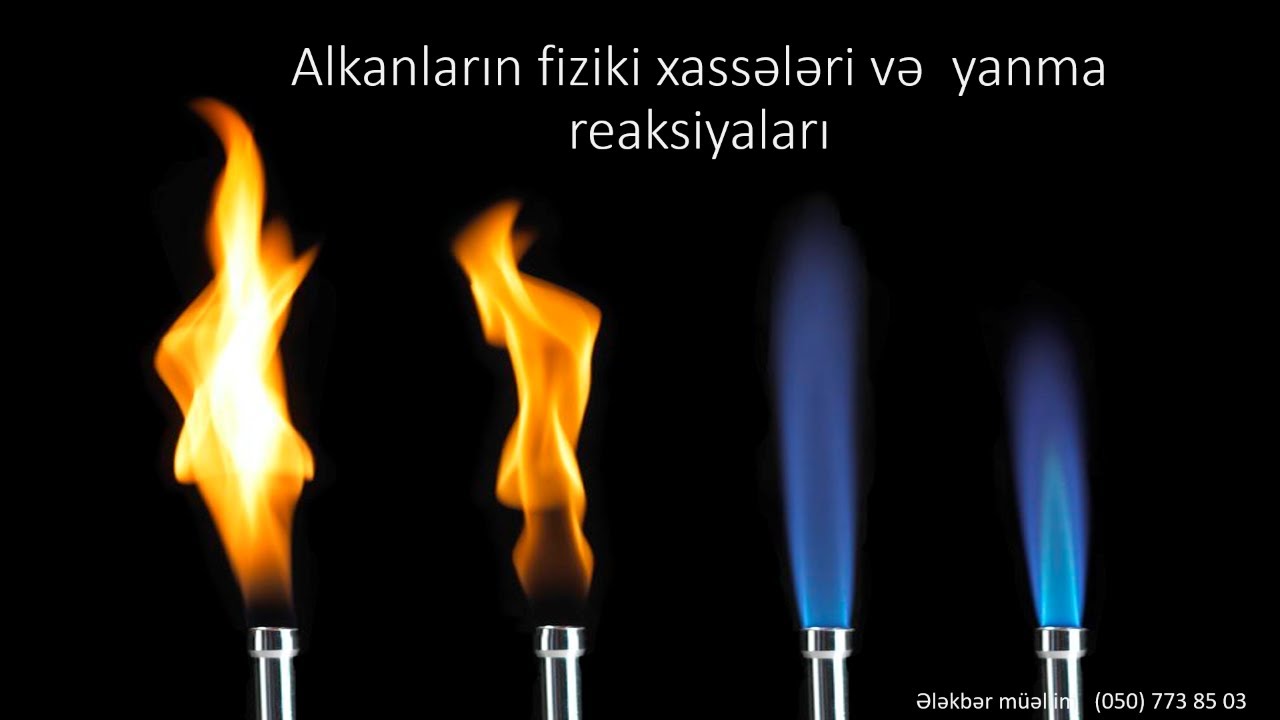 5. Alkanların fiziki xassələri və yanma reaksiyaları