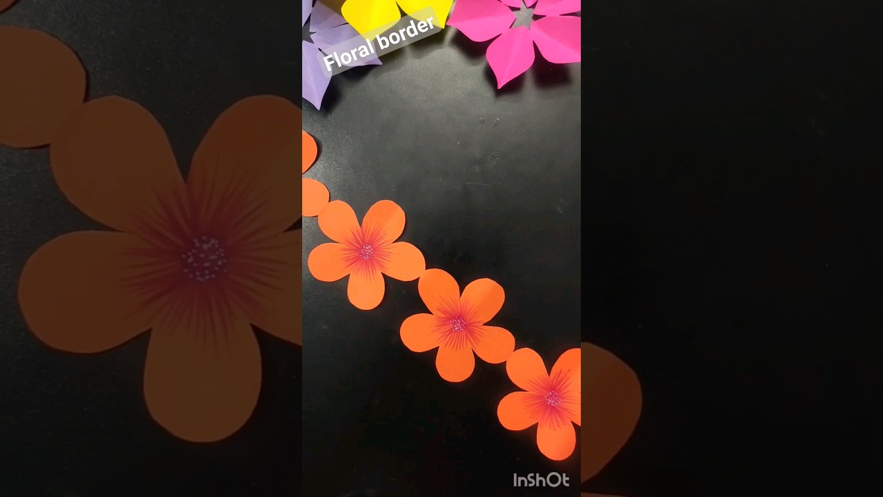 Floral border for soft board #diy #borderdesigns #shorts #youtubeshorts