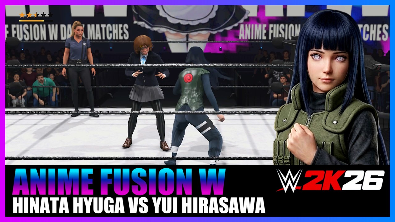 Hinata Hyuga (Flak Jacket) VS Yui Hirasawa 2 | WWE 2K26 | ANIME | Naruto Shippuden VS K-ON!