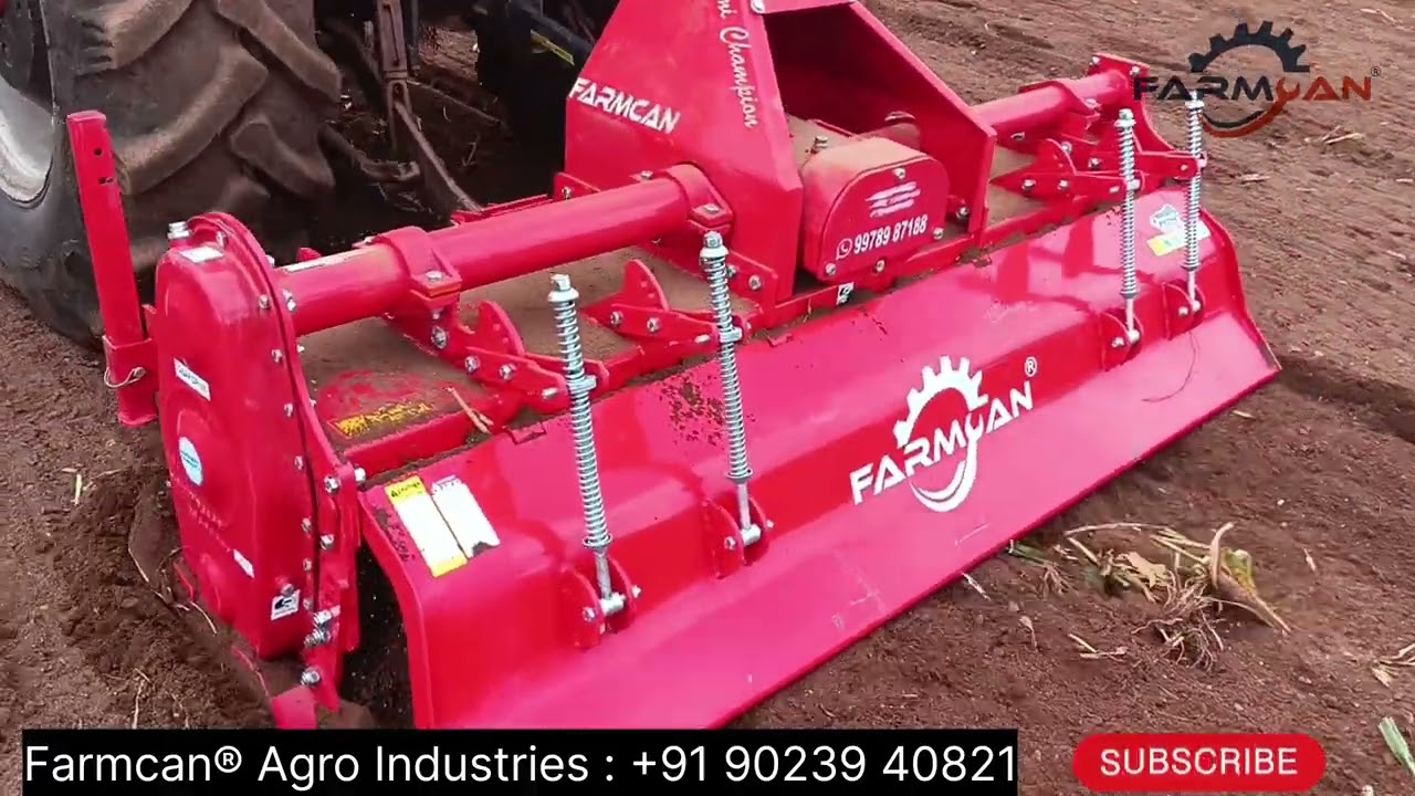 Farmcan Rotavator Performance on Mahindra Tractor | Load-Free Demo for Efficient Tillage