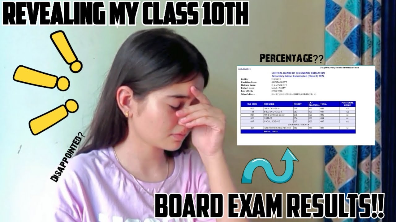 Revealing my class 10th board exam RESULTS!! *disappointed??*