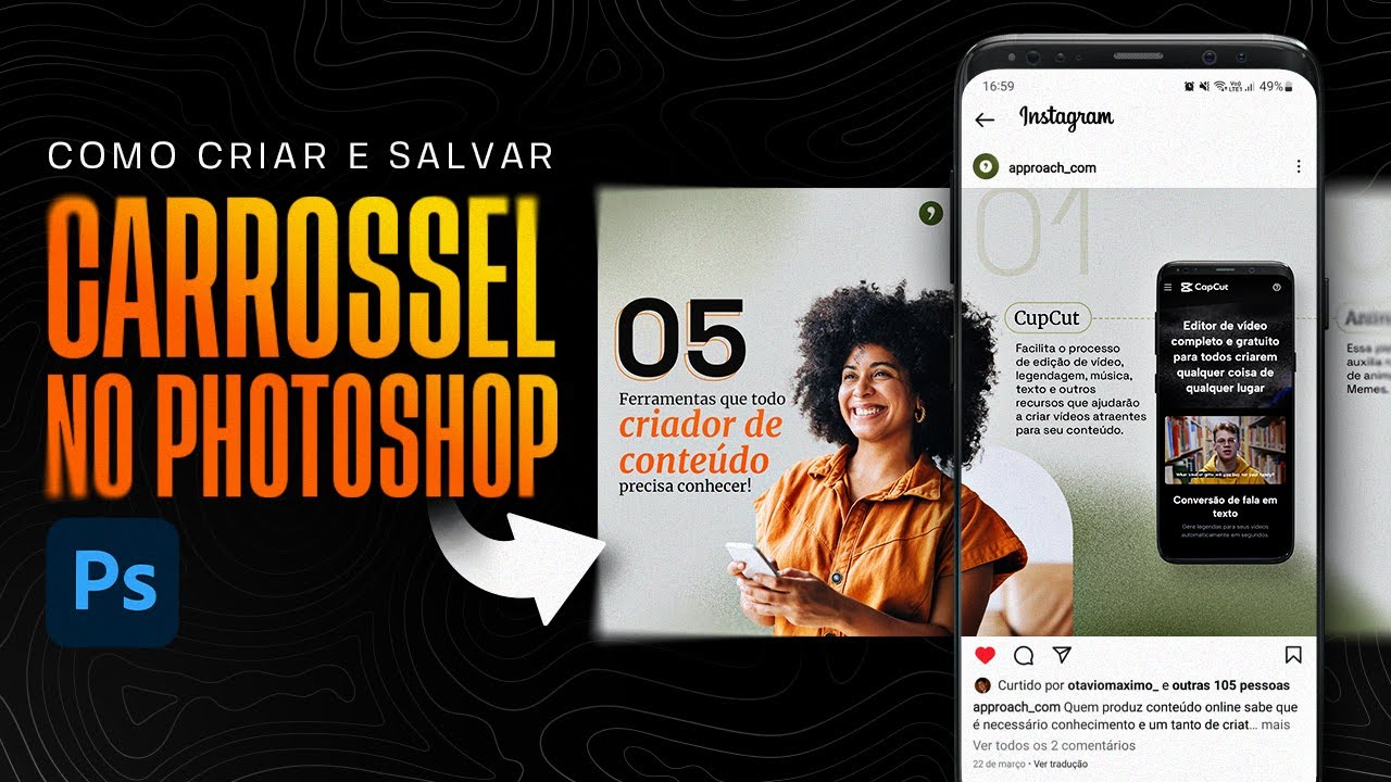 Como fazer POST CARROSSEL no PHOTOSHOP para Instagram (2024)