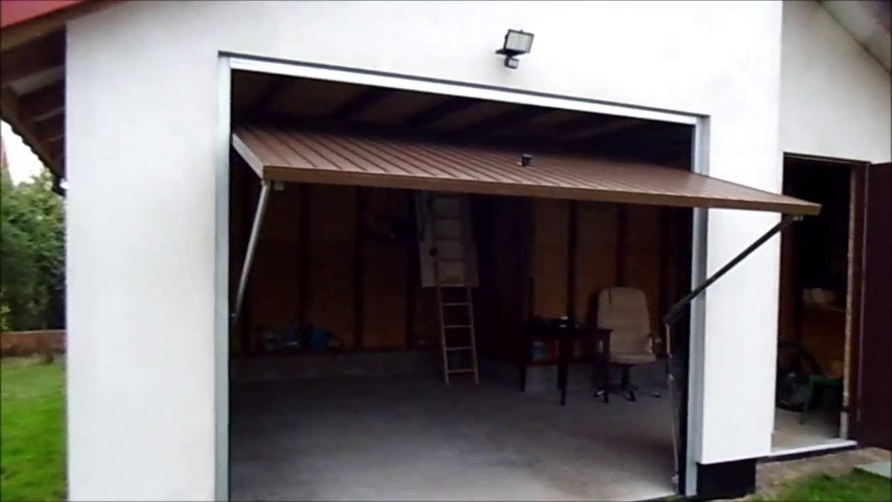 Elektryczny napęd bramy garażowej uchylnej własnej konstrukcji, homemade electric door garage