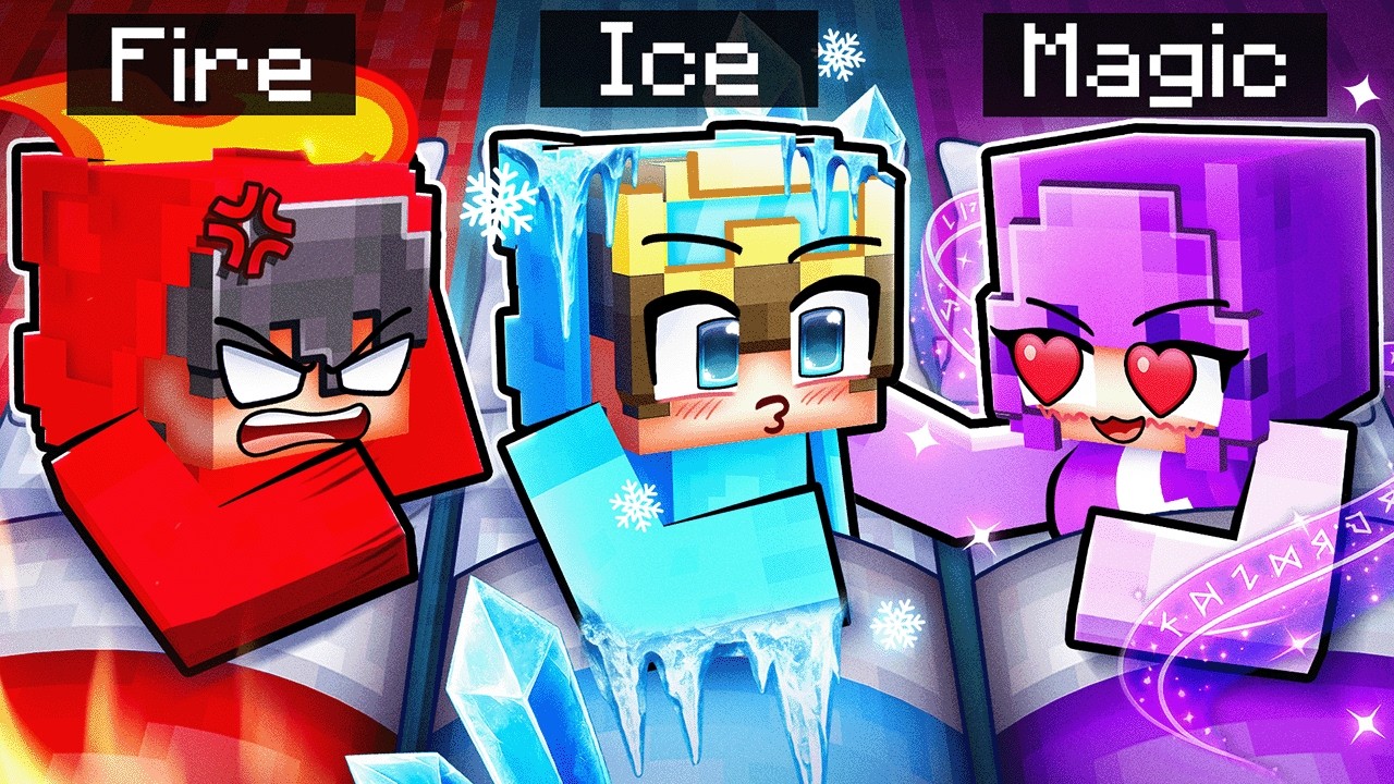 Having an ELEMENTAL Sleepover in Minecraft!